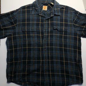 Timberland Men's Blue Flannel Long Sleeve Shirt Size XL
